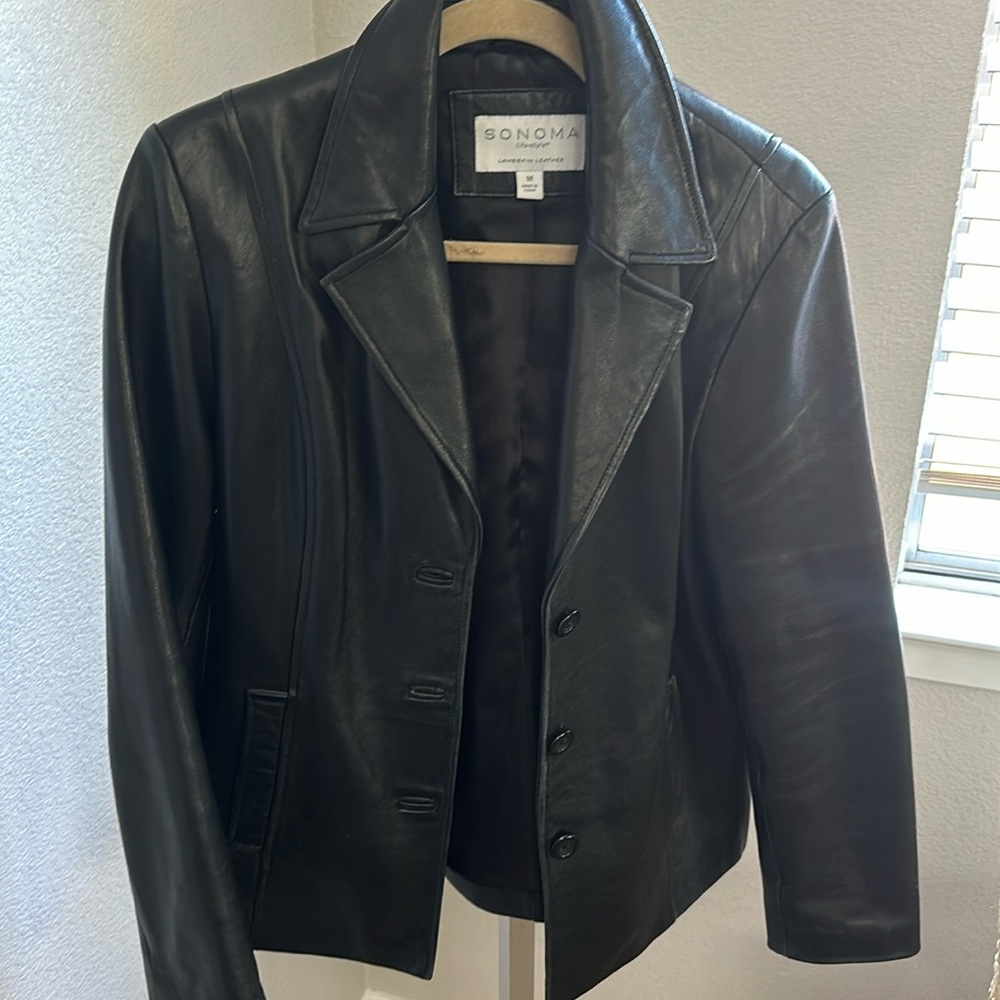 Sonoma lamb skin leather jacket
